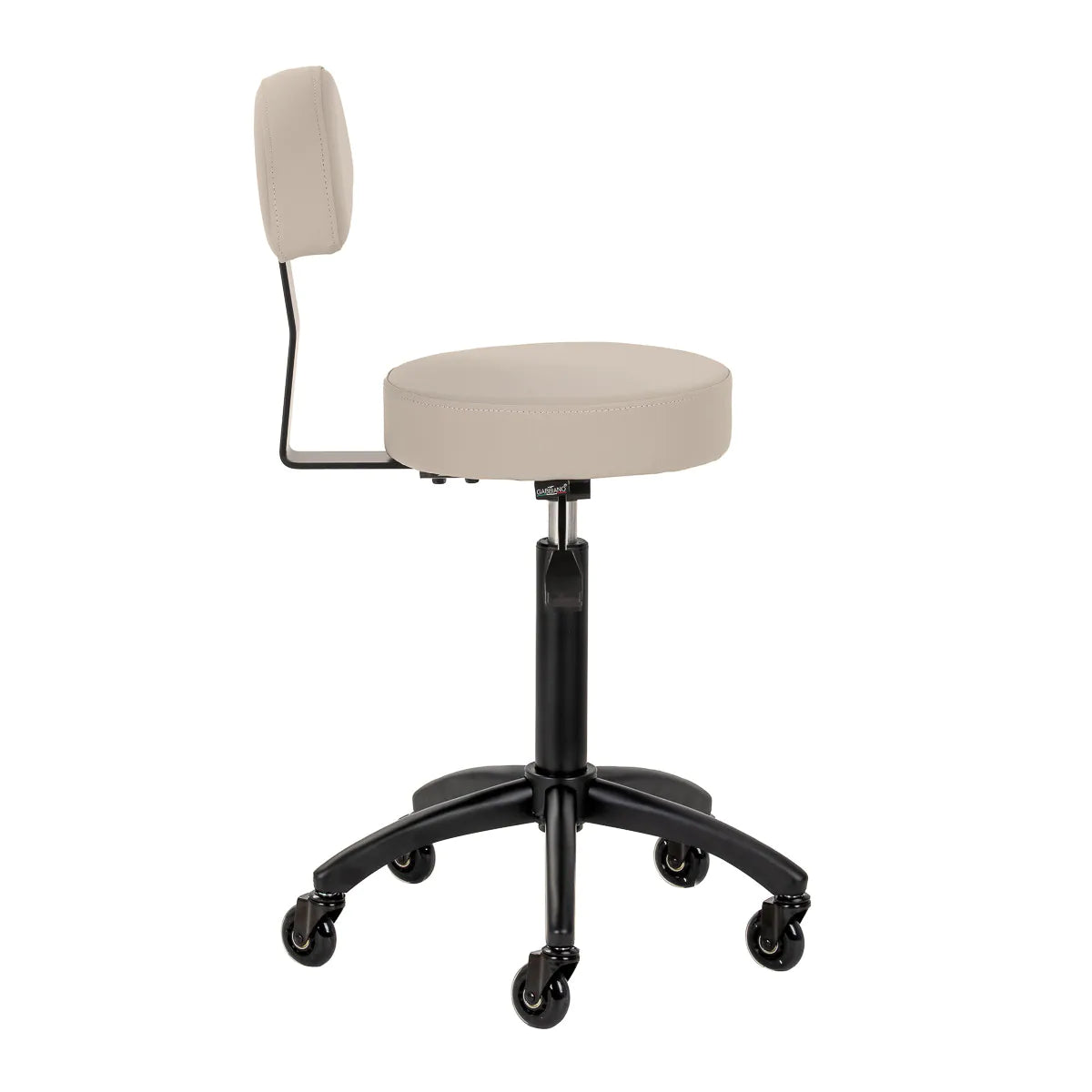 Gabbiano D026 Beauty Chair Grey & Beige - full product view on a white background