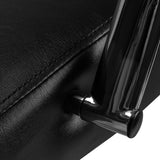 Gabbiano Dallas Hairdressing Chair Black - close-up of the upholstery and construction details