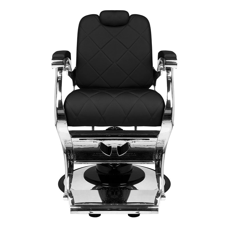 Gabbiano Dario Barber Chair Black - front view on a white background