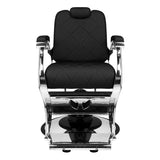Gabbiano Dario Barber Chair Black - front view on a white background