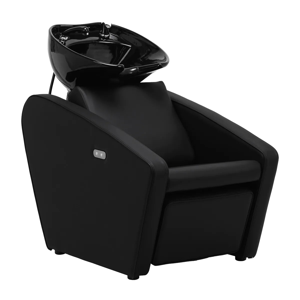 Gabbiano Emma Hairdressing Backwash Unit Black - full product view at an angle on a white background