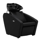 Gabbiano Emma Hairdressing Backwash Unit Black - full product view at an angle on a white background