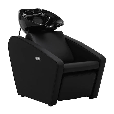 Gabbiano Emma Hairdressing Backwash Unit Black - full product view at an angle on a white background
