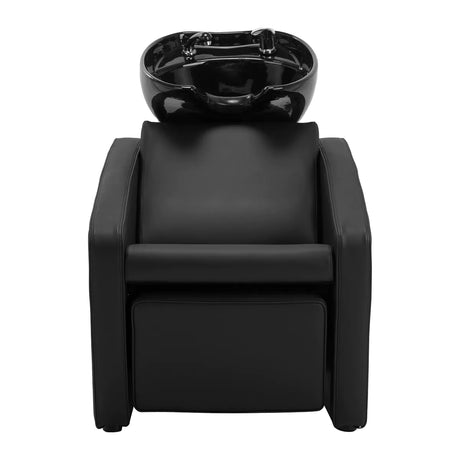 Gabbiano Emma Hairdressing Backwash Unit Black - full product view on a white background