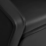 Gabbiano Emma Hairdressing Backwash Unit Black - close-up of the upholstery and construction details