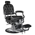 Gabbiano Ernesto Barber Chair Black - angled front view on a white background