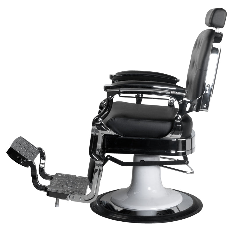 Gabbiano Ernesto Barber Chair Black - front view on a white background