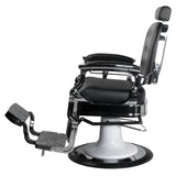 Gabbiano Ernesto Barber Chair Black - front view on a white background