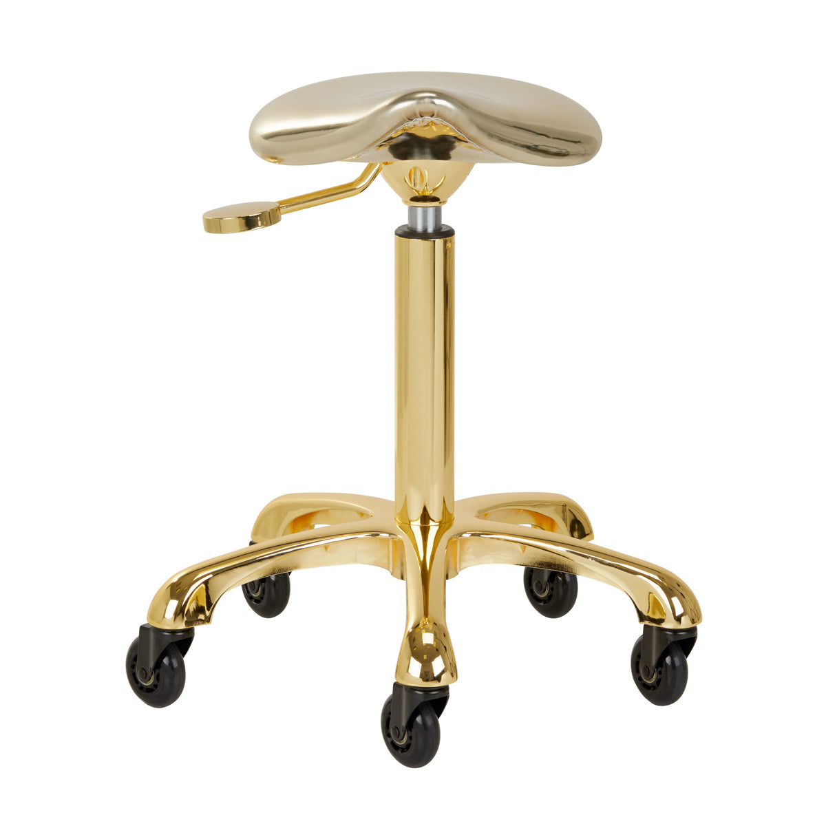 Gabbiano Fine Beauty Stool Gold - full product view on a white background