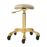 Gabbiano Fine Beauty Stool Gold - full product view on a white background