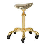 Gabbiano Fine Beauty Stool Gold - full product view on a white background