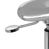 Gabbiano Fine Beauty Stool Silver - displayed in a professional treatment-room setting