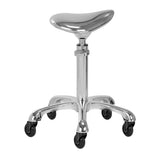 Gabbiano Fine Beauty Stool Silver - full product view on a white background