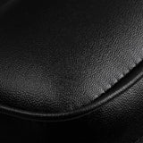 Gabbiano Florence Barber Chair With Adjustable Headrest Black - close-up of the upholstery and construction details