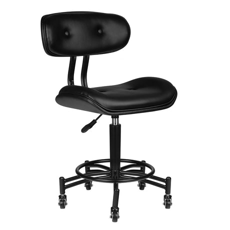 Gabbiano Florence Beauty Chair Black - full product view at an angle on a white background