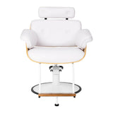 Gabbiano Florencja Hair Salon Styling Chair White With White Base - dimensions and measurements shown