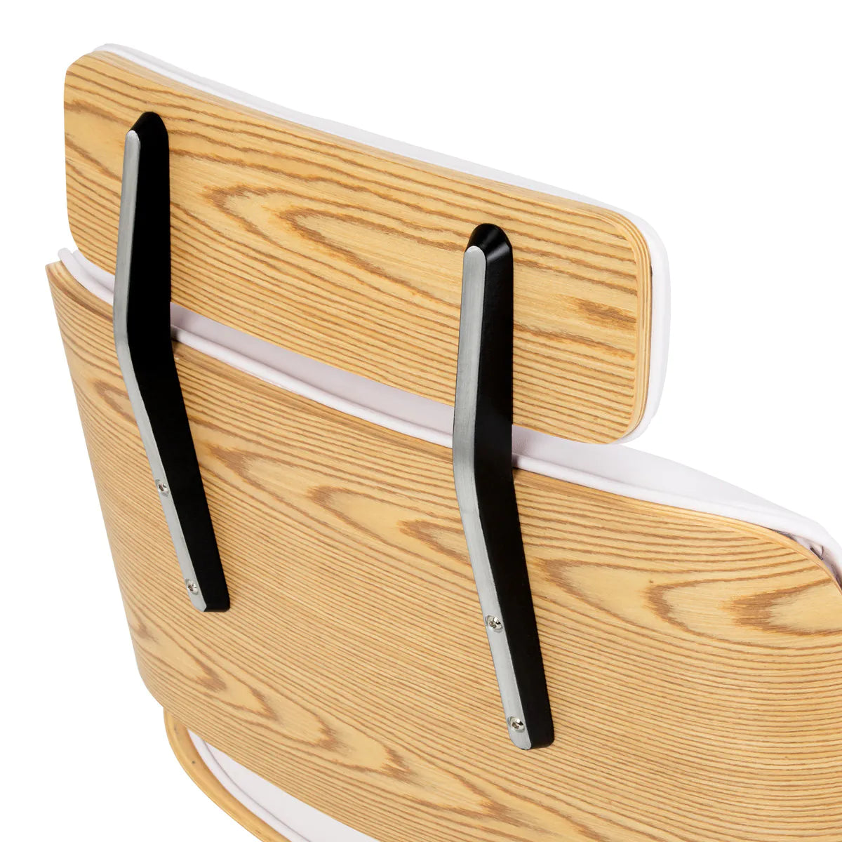 Gabbiano Florencja Hair Salon Styling Chair White With White Base - close-up of the upholstery, frame and footrest details