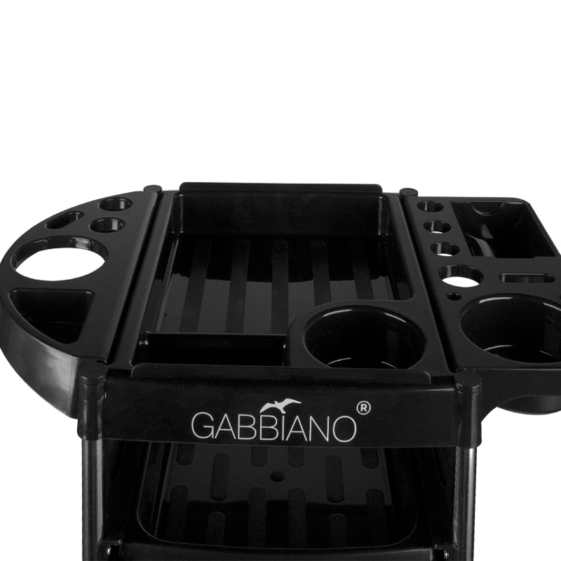 Gabbiano FX11-B Hairdressing Trolley Black - displayed in a professional treatment-room setting