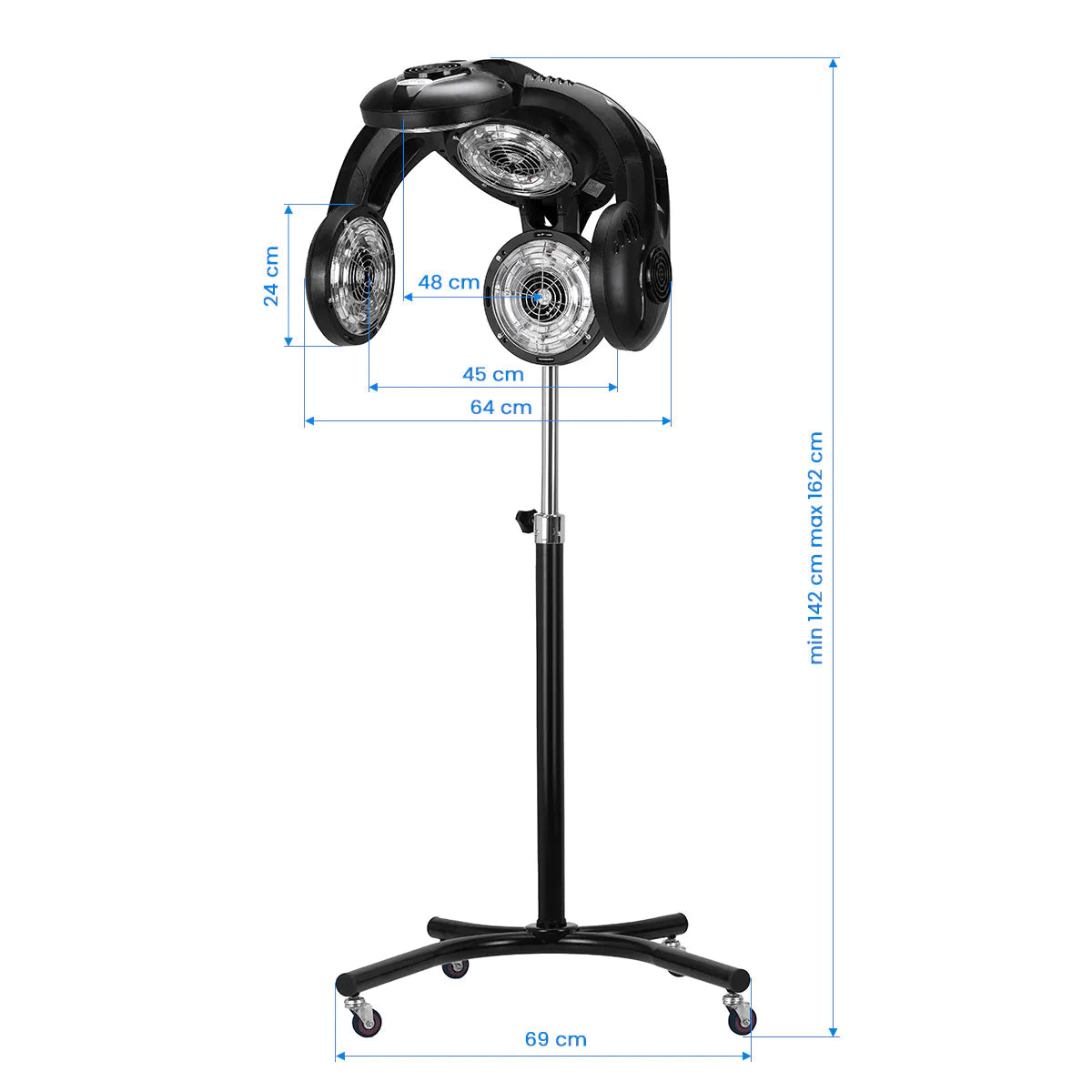 Gabbiano GL-505S standing infrazone dimension diagram