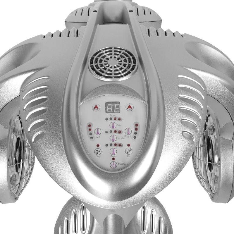Gabbiano GL-505S Standing Infrared Hair Processor Silver - close-up showing treatment handpieces and device components