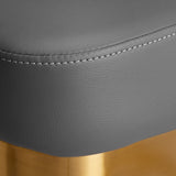 Gabbiano Granda Hair Salon Styling Chair Gold & Grey - close-up of the upholstery and construction details