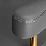 Gabbiano Granda Hair Salon Styling Chair Gold & Grey - close-up of the upholstery and construction details