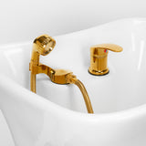 Gabbiano Hair Wash Unit Emma Black Gold - displayed in a professional treatment-room setting