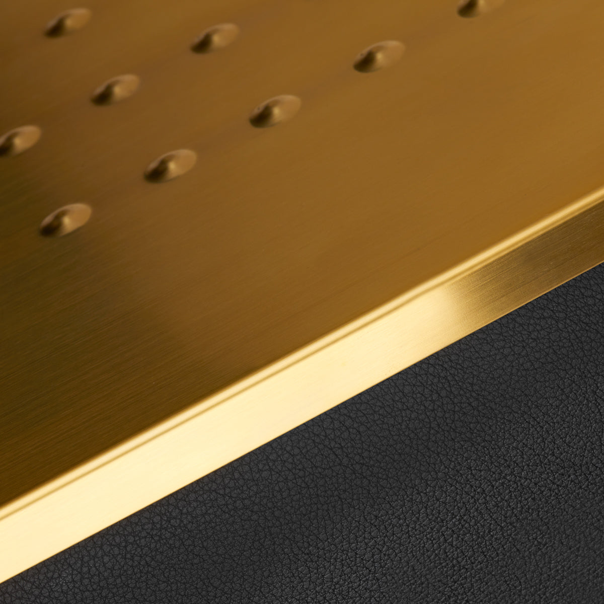 Gabbiano Hair Wash Unit Emma Black Gold - close-up of the upholstery and construction details