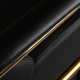 Gabbiano Hair Wash Unit Mayka Black - close-up of the upholstery and construction details