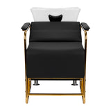 Gabbiano Hair Wash Unit Mayka Black - close-up of a functional part of the basin unit