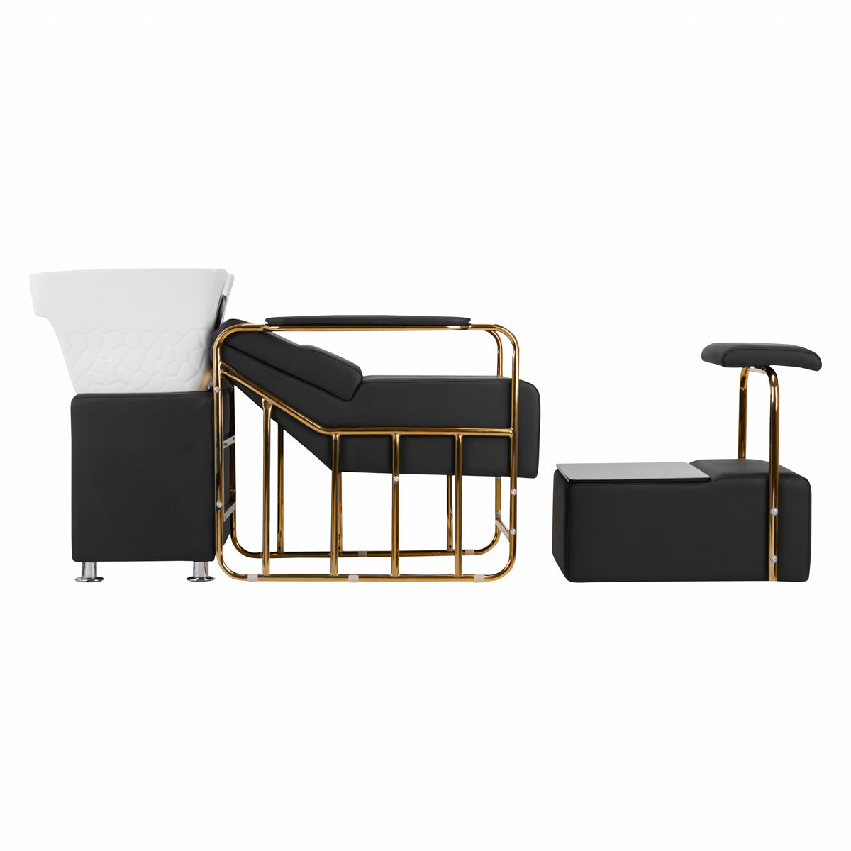 Gabbiano Hair Wash Unit Mayka Black - close-up of a functional part of the basin unit