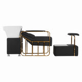 Gabbiano Hair Wash Unit Mayka Black - close-up of a functional part of the basin unit