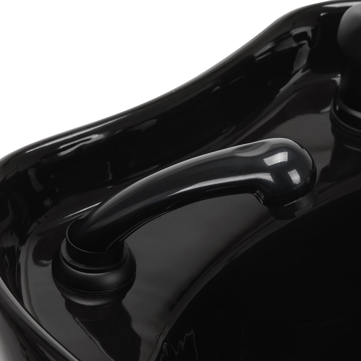 Gabbiano Hair Wash Unit Prato Gold & Black - close-up of the upholstery and construction details