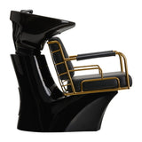 Gabbiano Hair Wash Unit Prato Gold & Black - close-up of a functional part of the basin unit