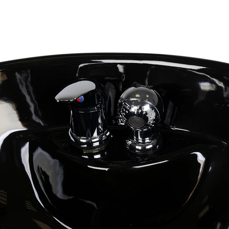 Gabbiano Hair Washing Station MT-A3 Black - displayed in a professional treatment-room setting
