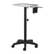 Gabbiano Hairdresser Trolley L-121B - front view showing the storage and construction details