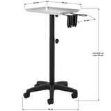 Gabbiano Hairdresser Trolley L-121B - front view showing the storage and construction details