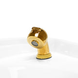 Gabbiano Hairdressing Backwash Unit Berlin Gold & White - close-up of a functional part of the basin unit