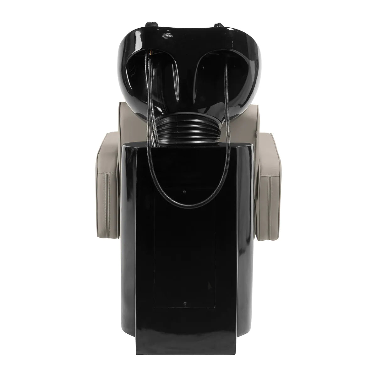 Gabbiano Hairdressing Backwash Unit Bilbao Grey Beige - front view of the complete wash unit