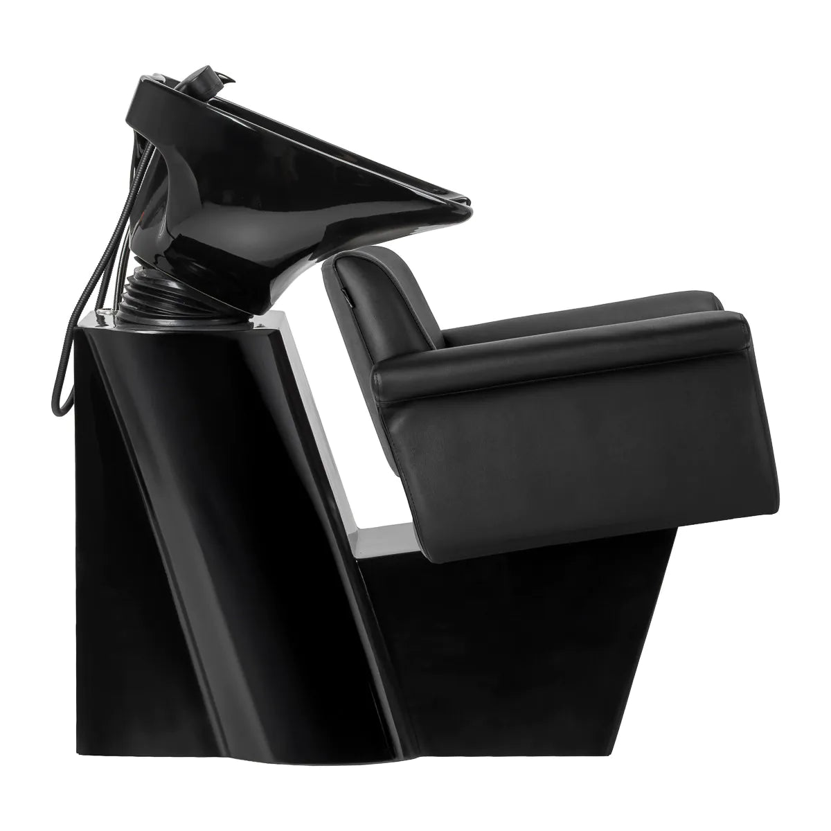 Gabbiano Hairdressing Backwash Unit Lucca Black - full product view on a white background