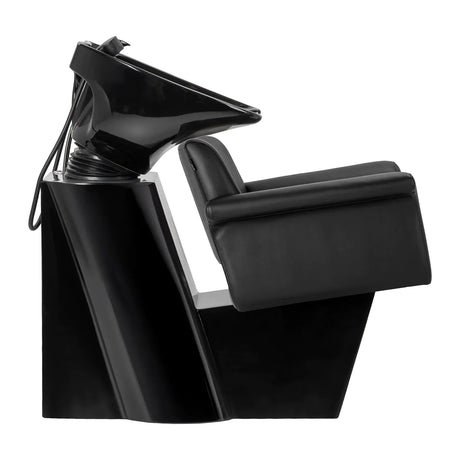 Gabbiano Hairdressing Backwash Unit Lucca Black - full product view on a white background
