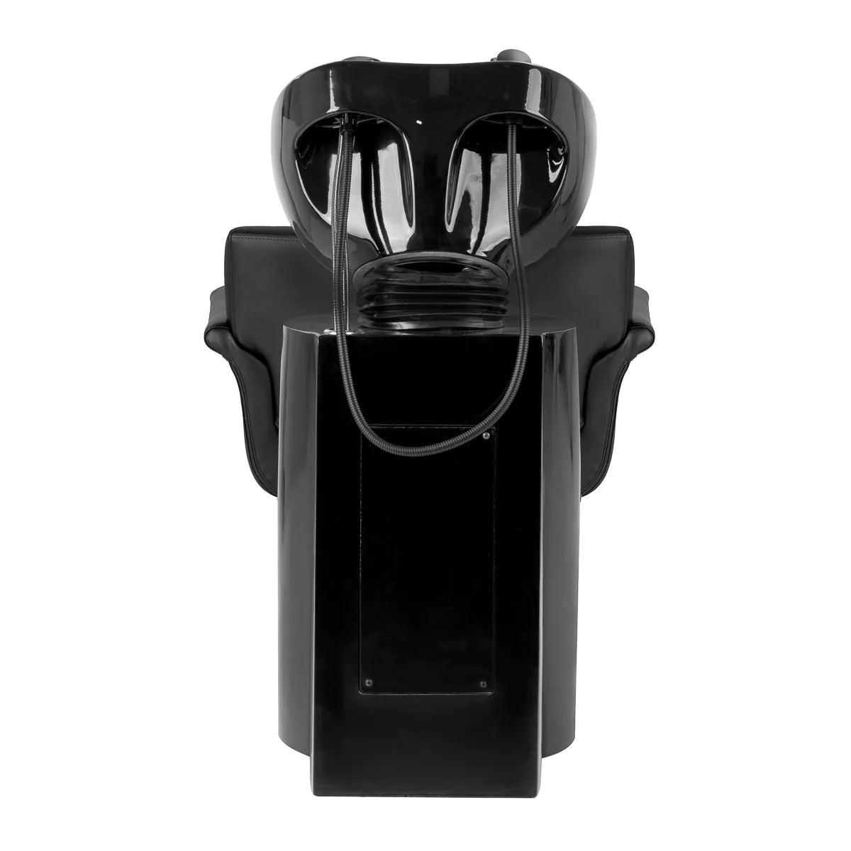 Gabbiano Hairdressing Backwash Unit Lucca Black - side view of the complete wash unit