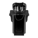 Gabbiano Hairdressing Backwash Unit Lucca Black - side view of the complete wash unit