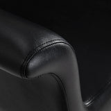 Gabbiano Hairdressing Backwash Unit Lucca Black - close-up of the upholstery and construction details
