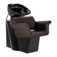 Gabbiano Hairdressing Backwash Unit Lucca Brown - full product view at an angle on a white background