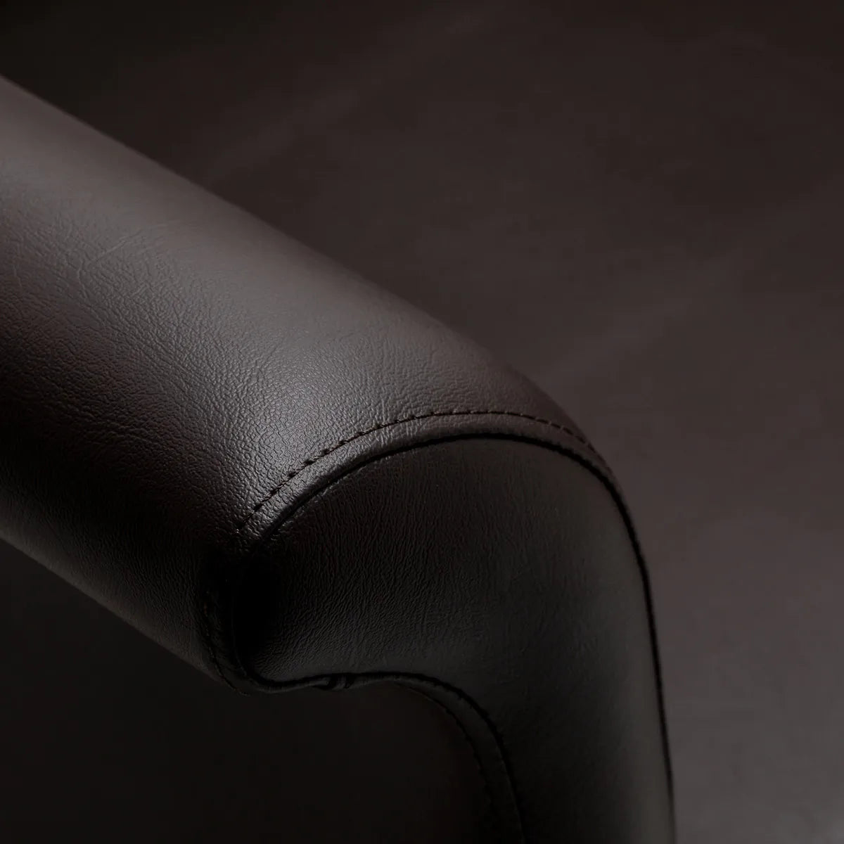 Gabbiano Hairdressing Backwash Unit Lucca Brown - close-up of the upholstery and construction details
