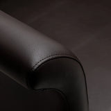 Gabbiano Hairdressing Backwash Unit Lucca Brown - close-up of the upholstery and construction details