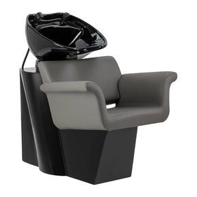 Gabbiano Hairdressing Backwash Unit Lucca Grey - full product view at an angle on a white background