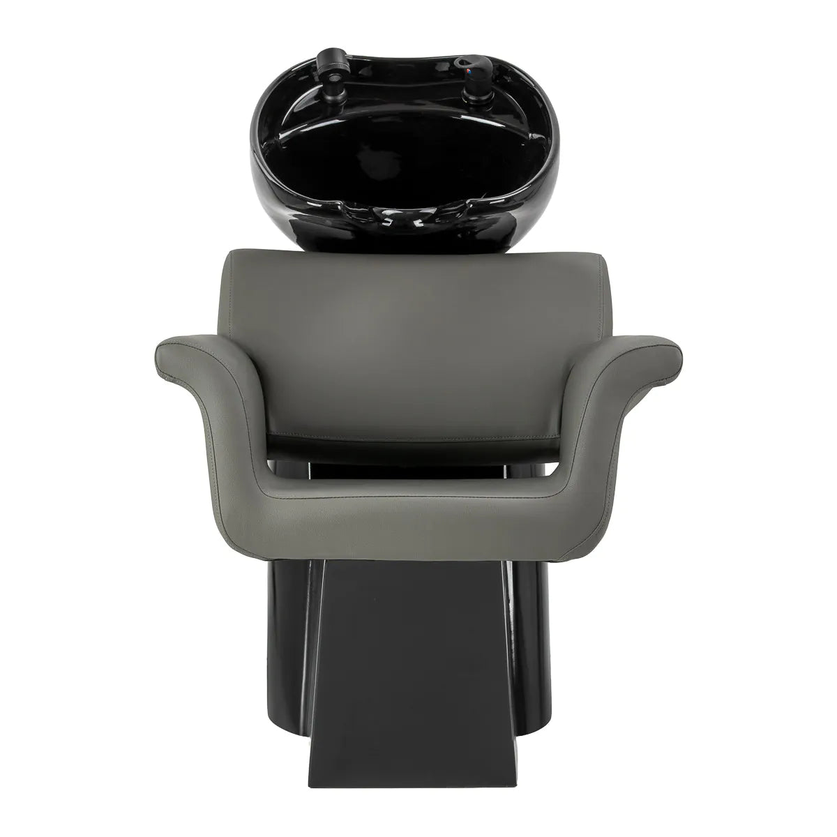 Gabbiano Hairdressing Backwash Unit Lucca Grey - front view of the complete wash unit