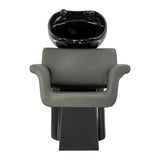 Gabbiano Hairdressing Backwash Unit Lucca Grey - front view of the complete wash unit